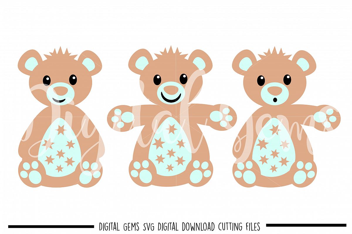 Teddy Bear SVG / PNG / EPS / DXF files (33529) | SVGs | Design Bundles