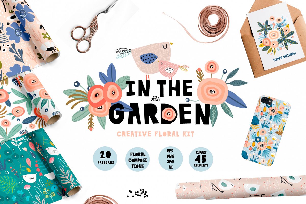 IN THE GARDEN creative floral kit example image 1