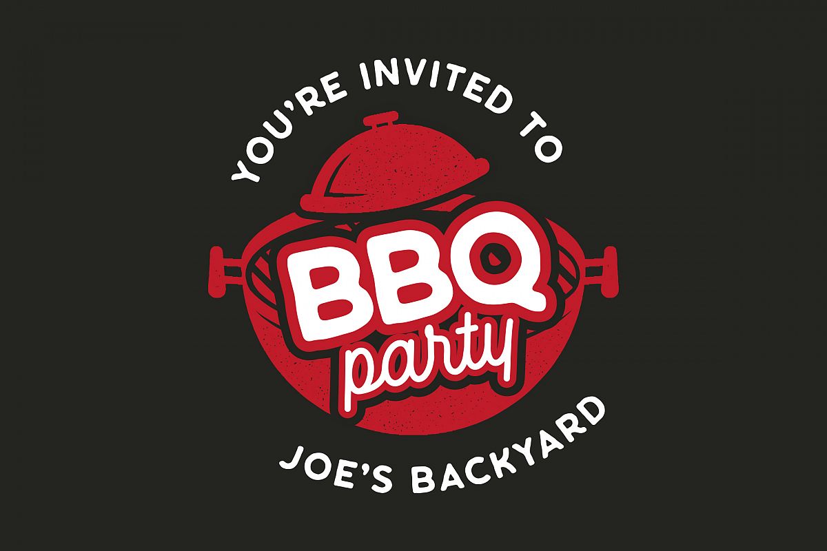 BBQ Party Logo Design TShirt. Retro Vector SVG Cut File example image 1