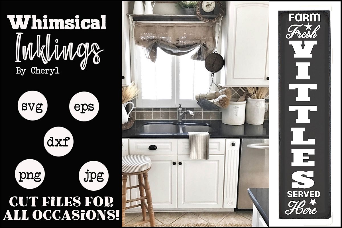 Farm Fresh Vittles-Vertical Kitchen SVG example image 1