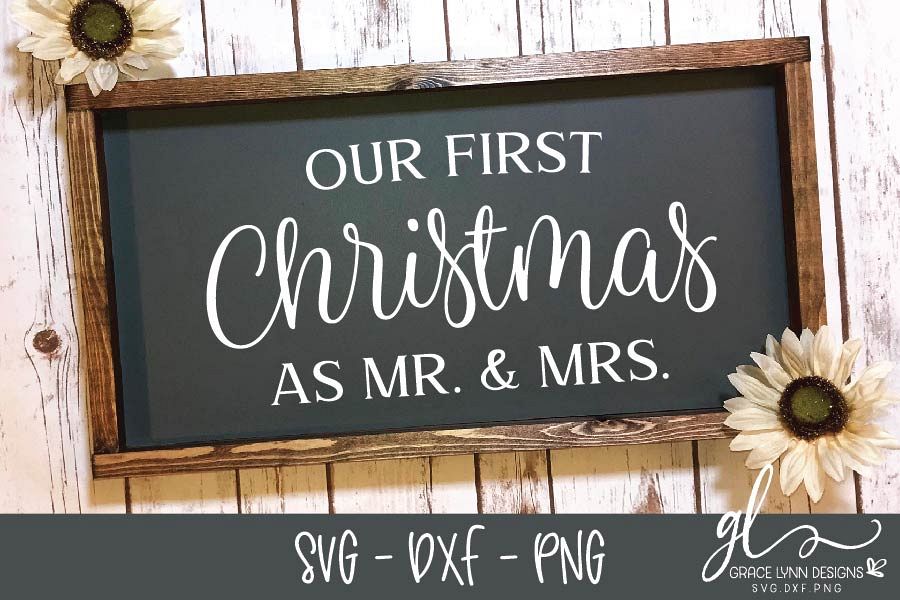 Our First Christmas - Christmas Cut File - SVG, DXF & PNG example image 1