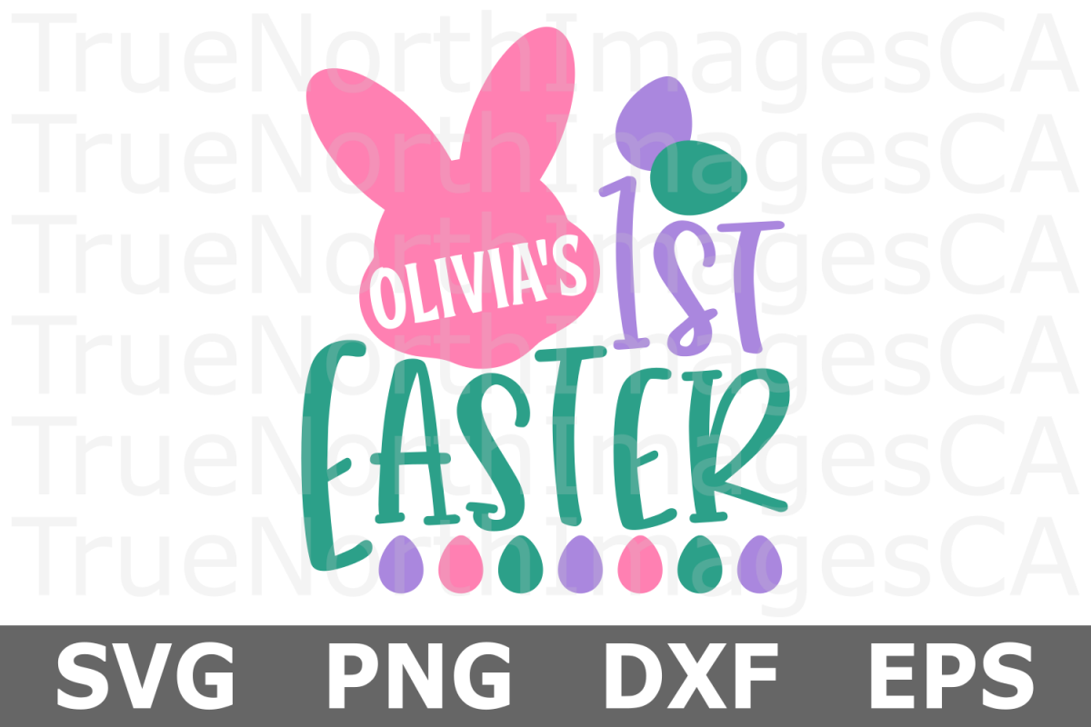 Personalized 1st Easter - An Easter SVG Cut File example image 1