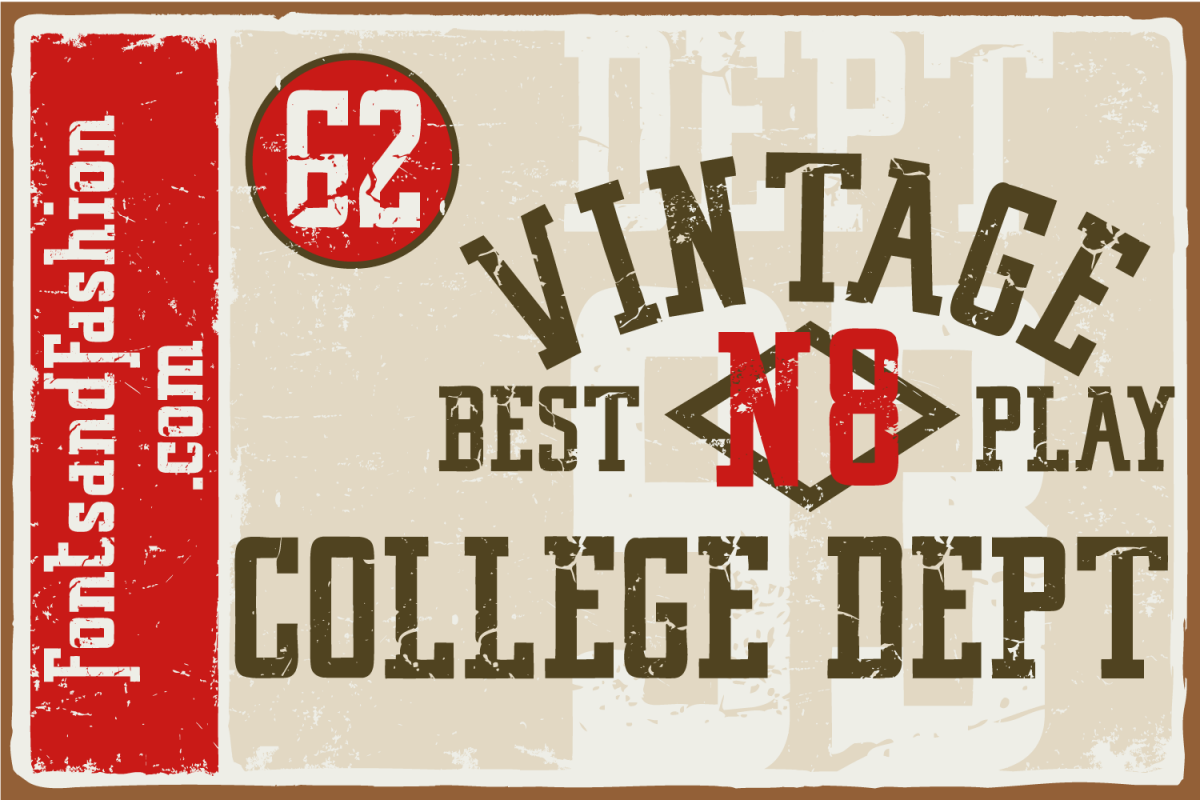 Vintage College Dept_Worn example image 1