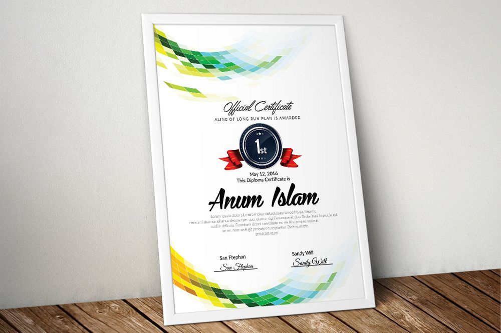 Clean Certificate Template example image 1