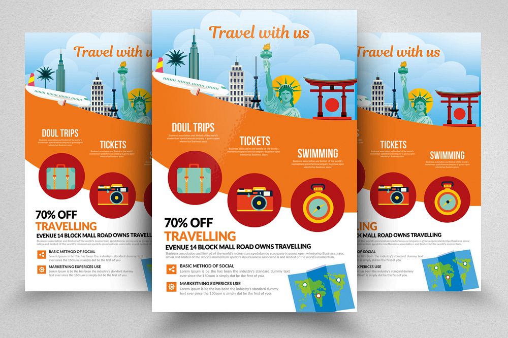Tour & Travel Holidays Flyer Template example image 1