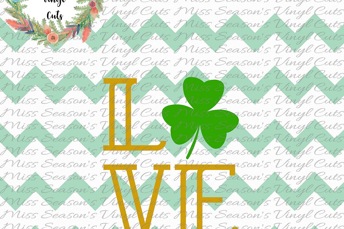 Love Shamrock SVG example image 1