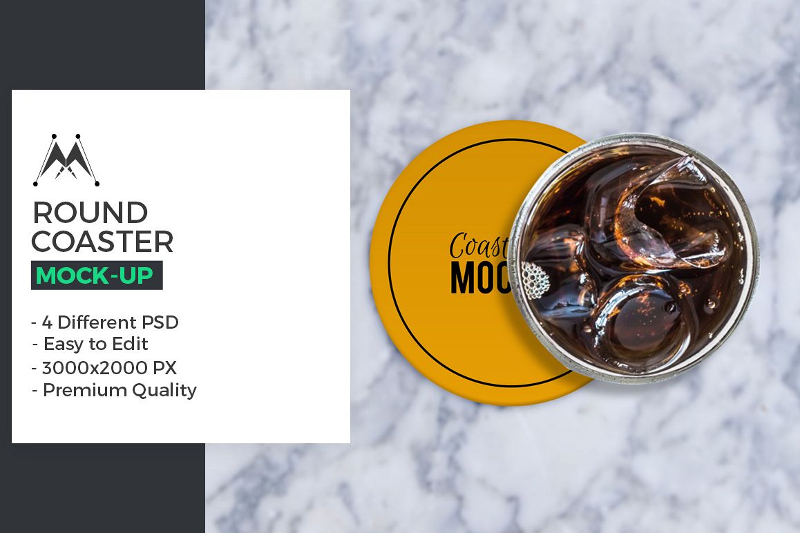 Round Coaster Mockup example image 1