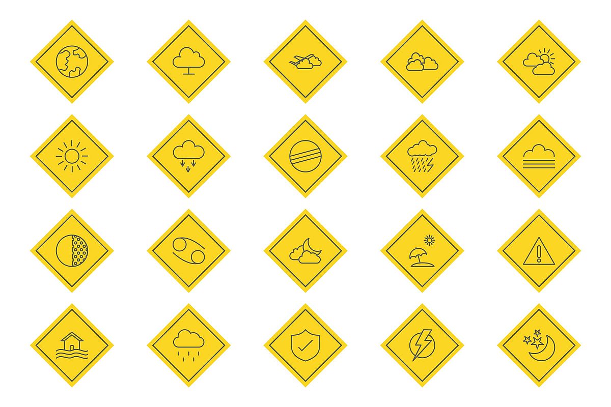 Set Of Weather And Season Icons example image 1