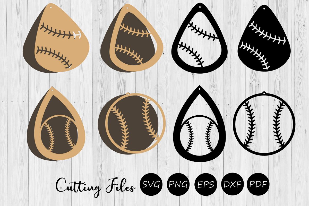Baseball Earrings | SVG Cut Files | Stacked Earrings ...