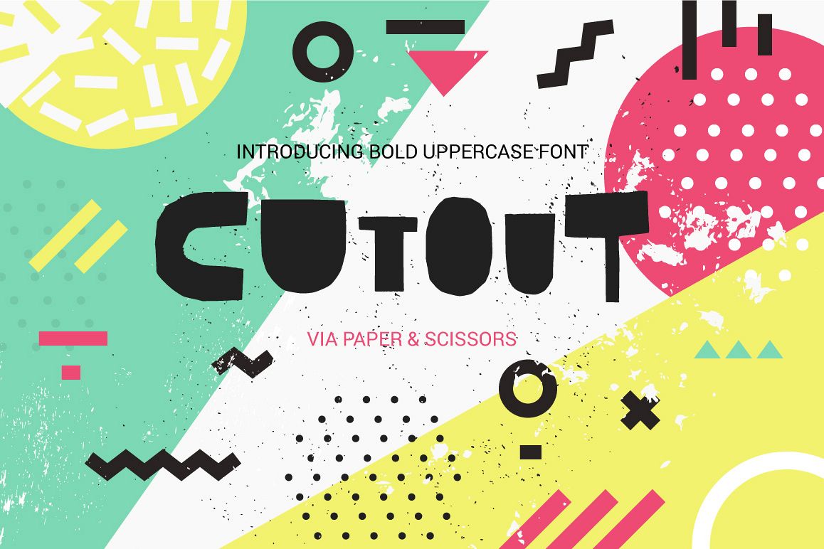 Cutout - bold uppercase font example image 1