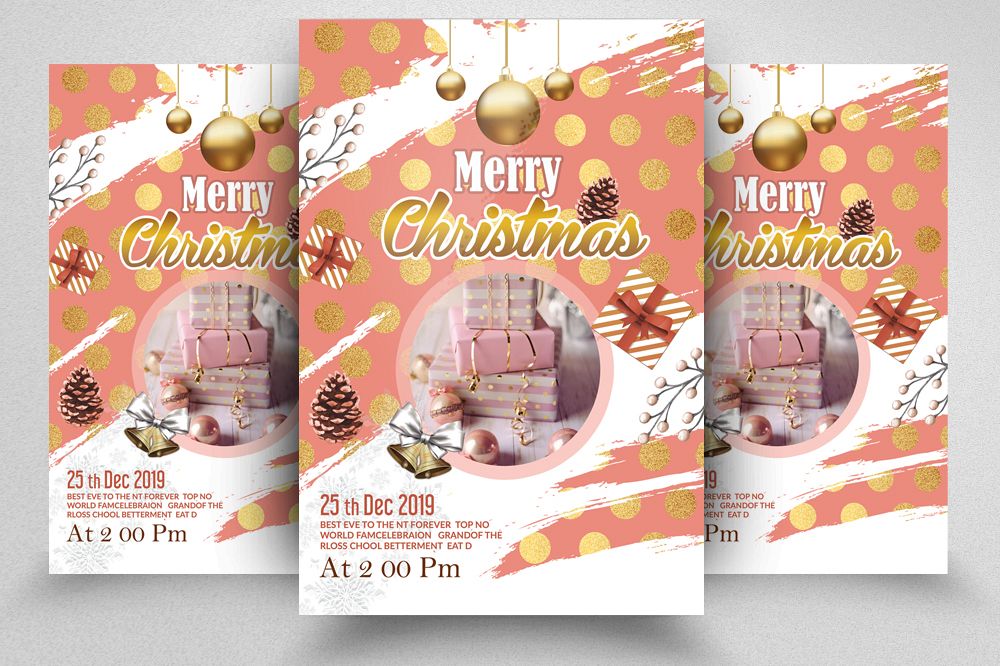 Christmas Greeting Flyer Template example image 1
