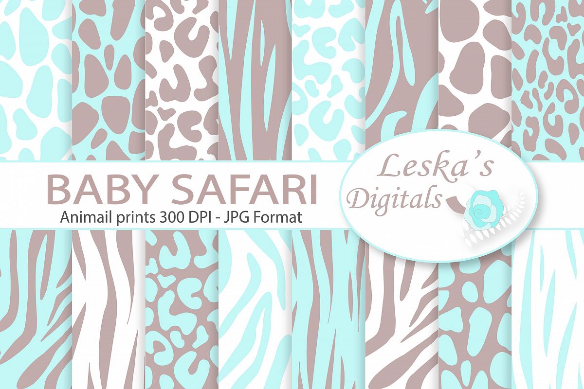 Animal Prints - Baby Blue Safari example image 1