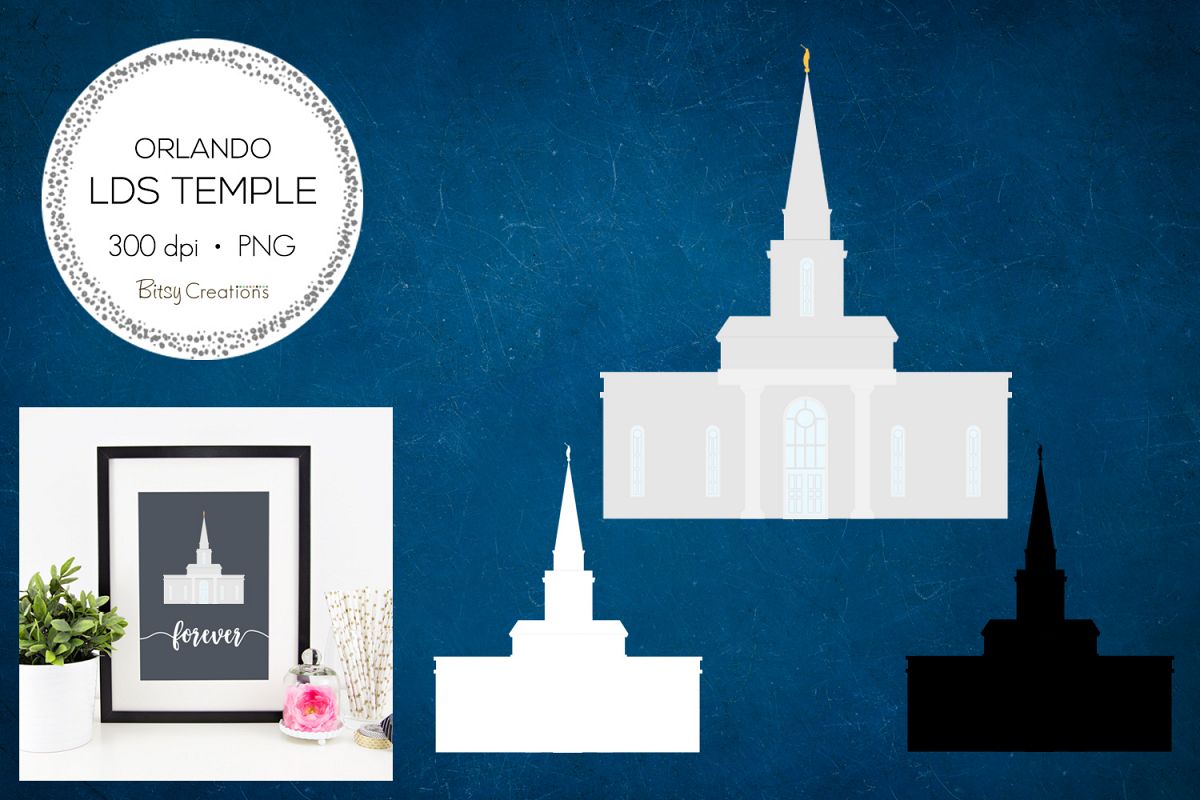 Orlando Florida LDS Temple Clipart example image 1