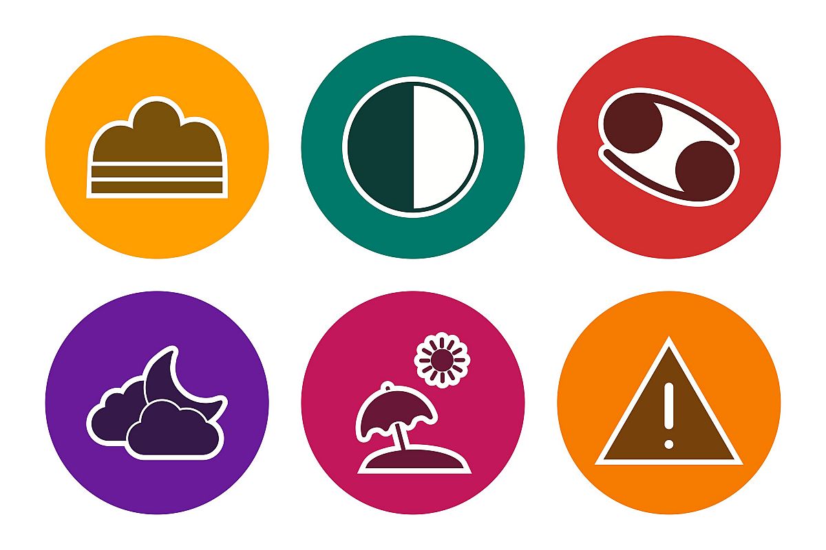 Set Of Weather And Season Icons example image 1