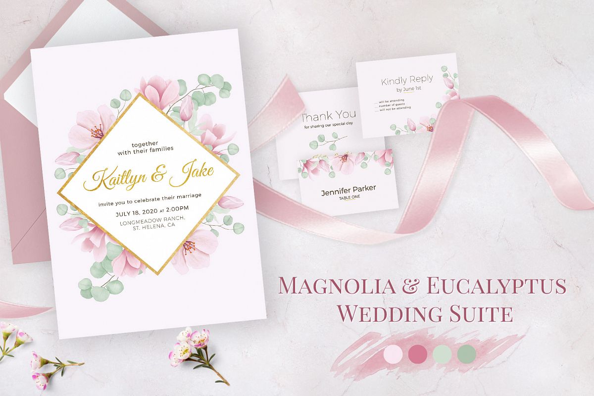 Magnolia & Eucalyptus Wedding Suite example image 1