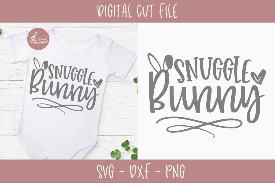 Snuggle Bunny - Easter SVG Cut File example image 1