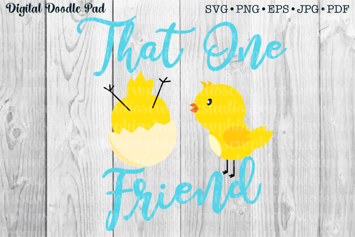 That One Friend Spring Chicks Digital Doodle Pad example image 1