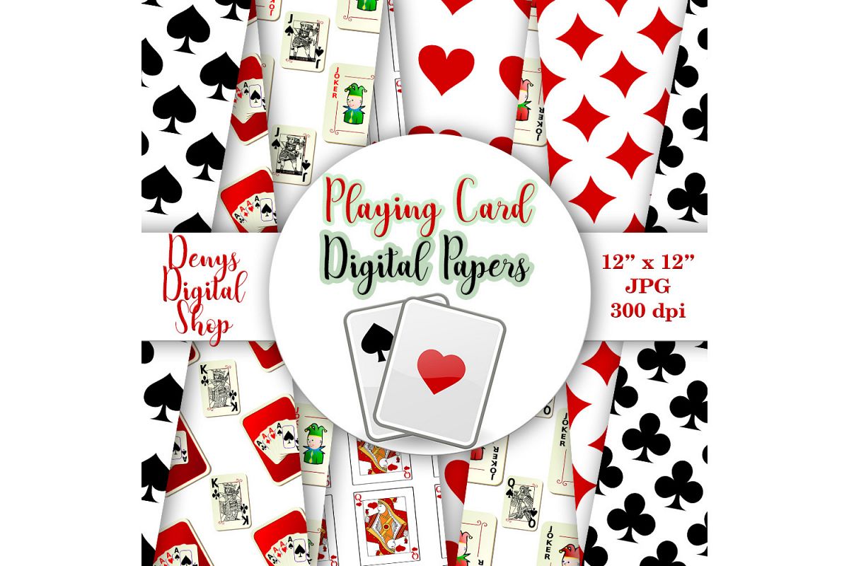 Playing Card Suits,Digital Wall,Playing Cards Pattern,50OFF example image 1