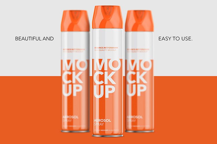 Aerosol Spray Glossy - Front Mockup Tall example image 1