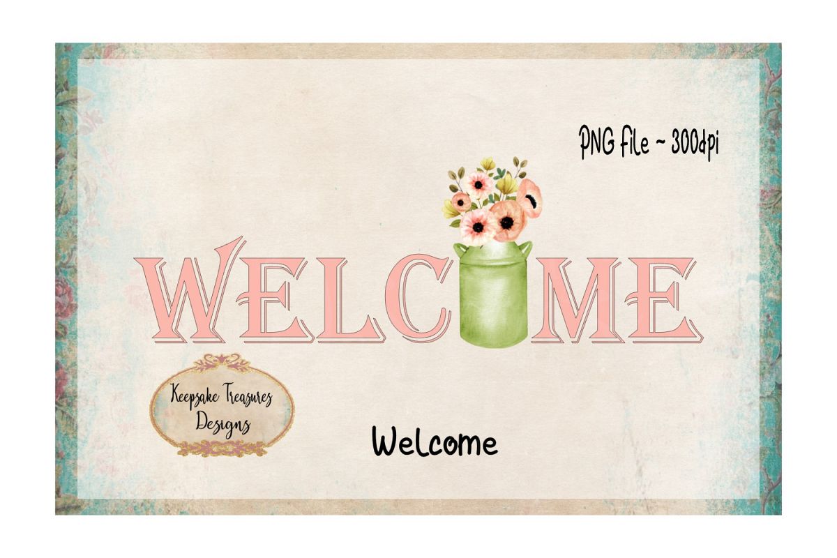 Welcome Sublimation PNG example image 1