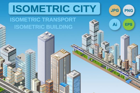 Big isometric vector City example image 1