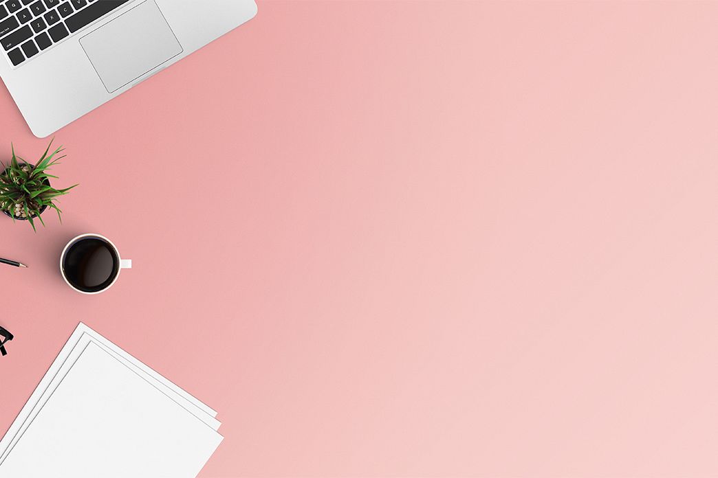 Modern workplace. Flat lay style. example image 1