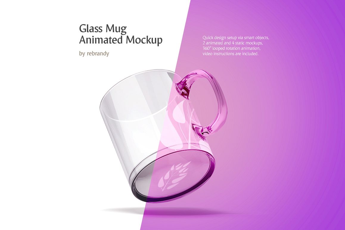 Glass Mug Animated Mockup example image 1