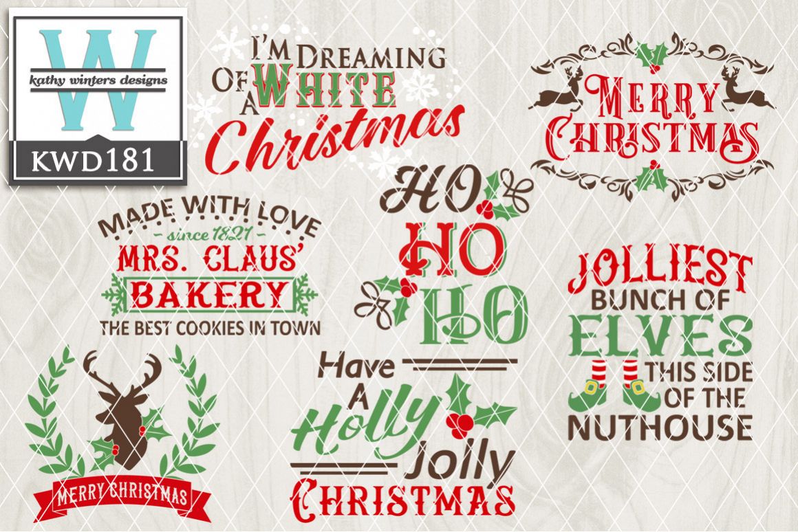 Christmas Cutting File KWD181 example image 1