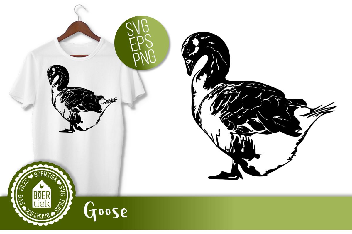 Goose, SVG cutting file, farm animal example image 1