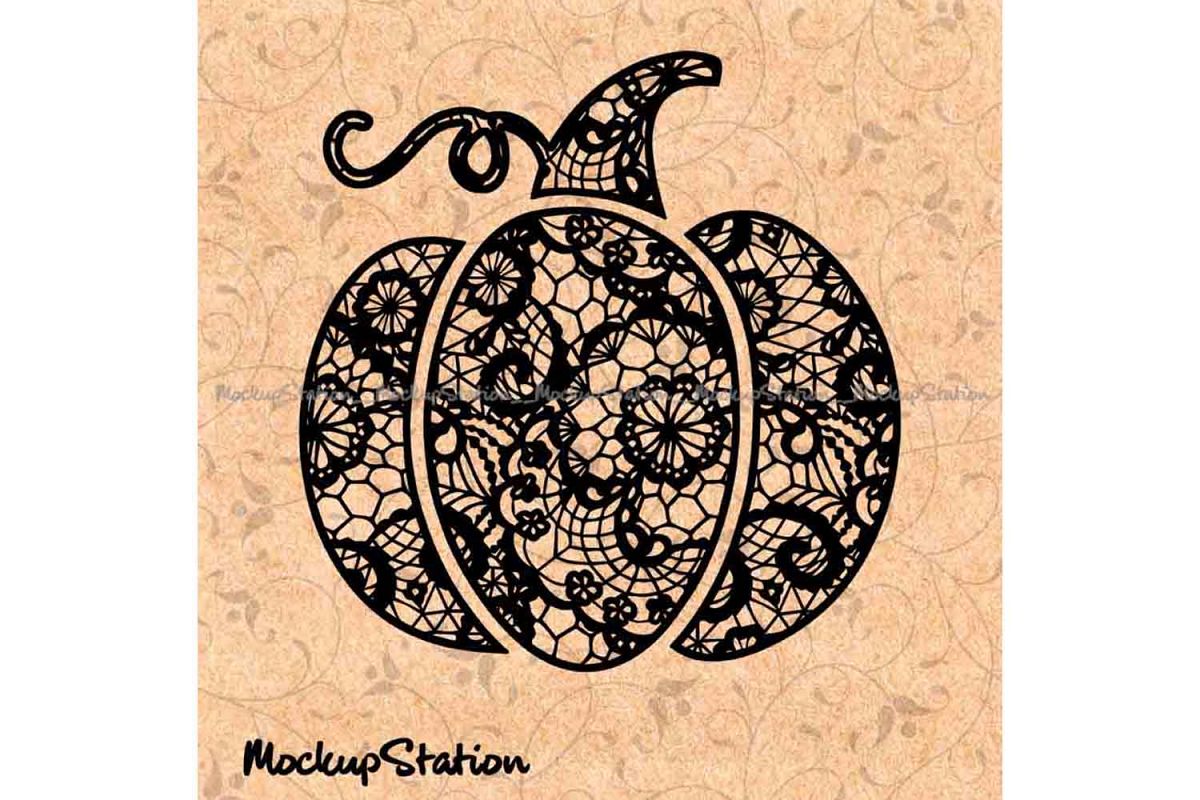 Download Swirly Pumpkin Floral Lace Mandala Halloween Decor svg