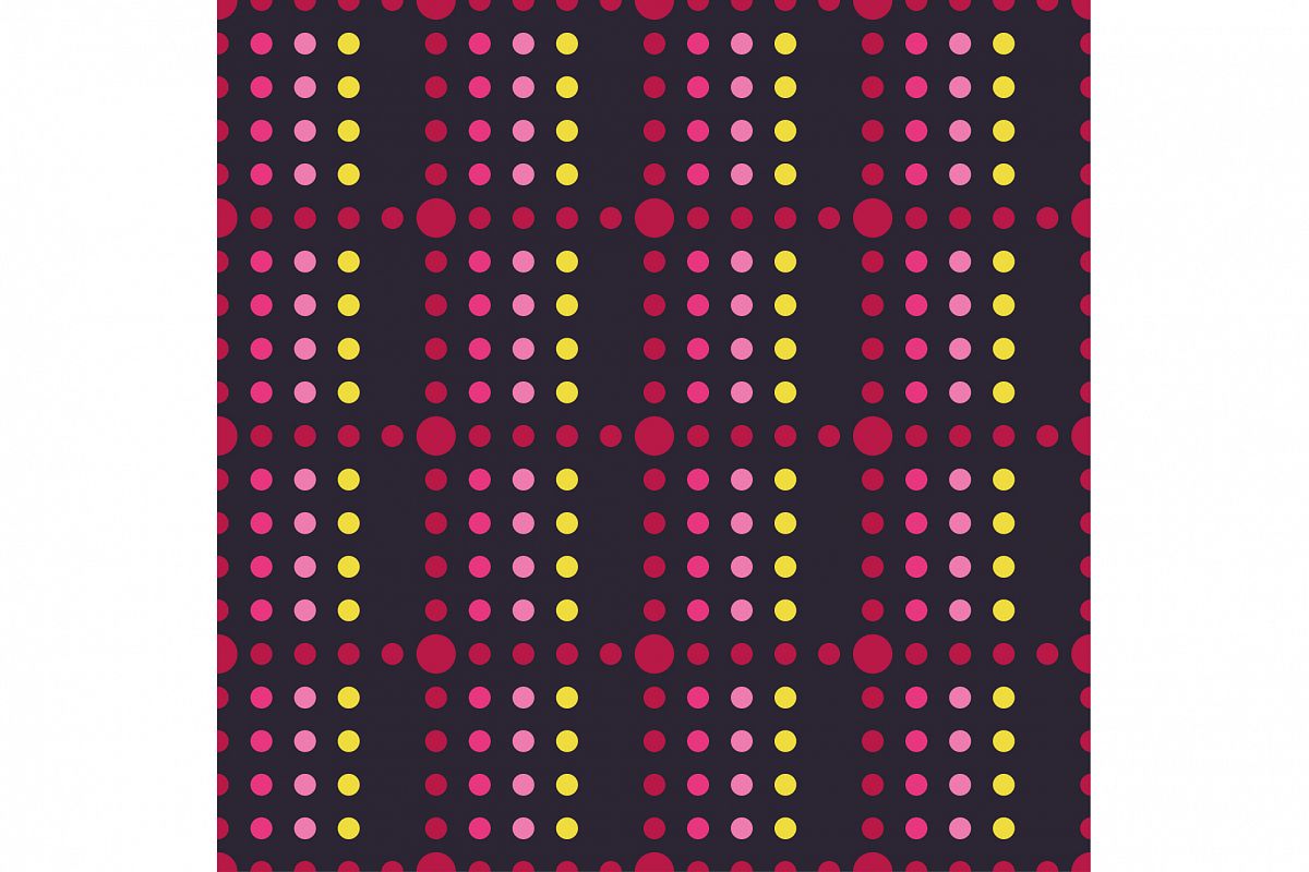 Seamless vector decorative background with polka dots. example image 1