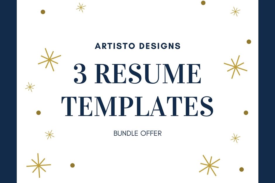 Creative resume template / CV. Bundle offer example image 1