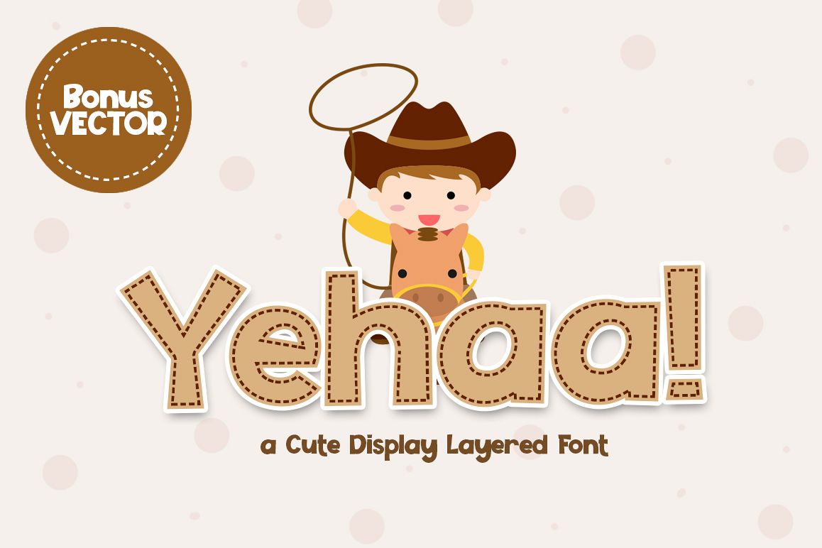 Yehaa! Layered Font example image 1