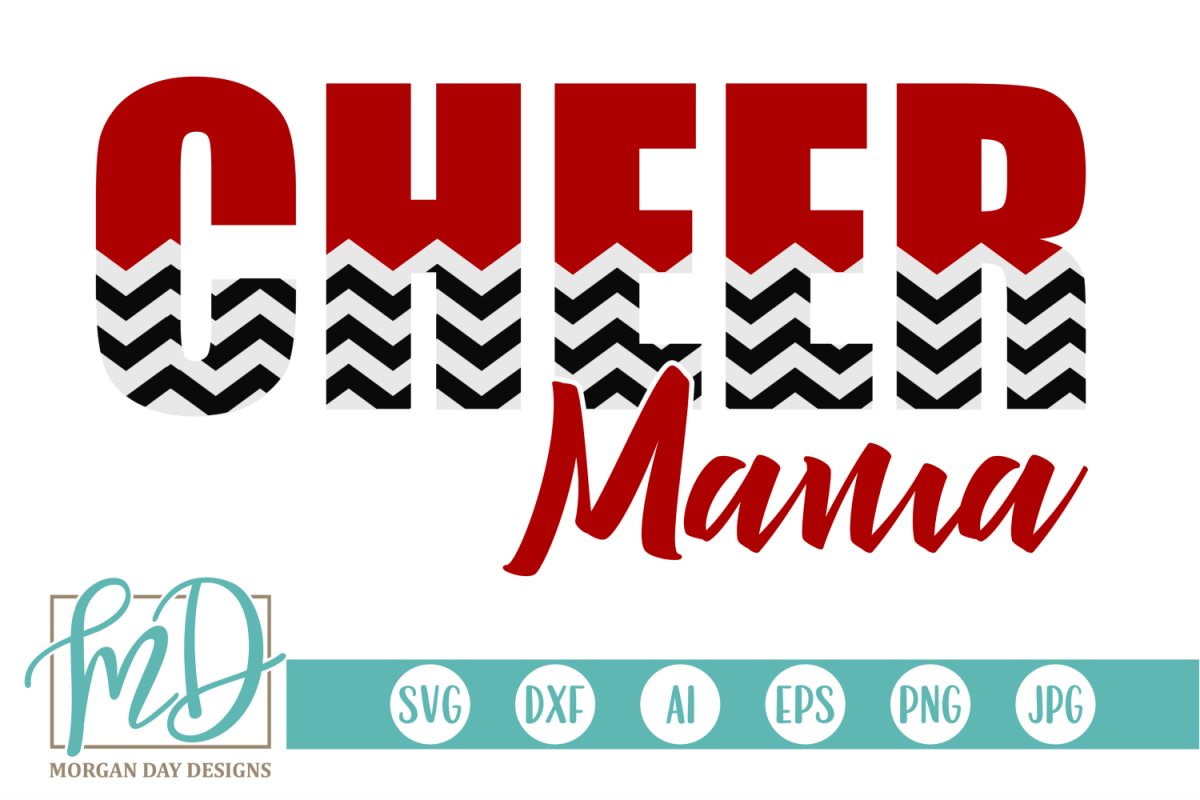 Cheer Mama - Cheerleader SVG, DXF, AI, EPS, PNG, JPEG example image 1