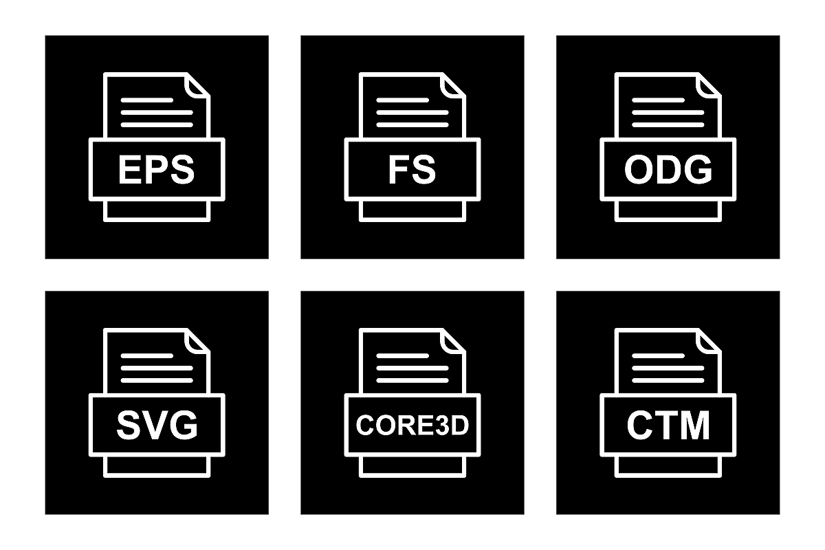 Set Of File Formats Icons example image 1