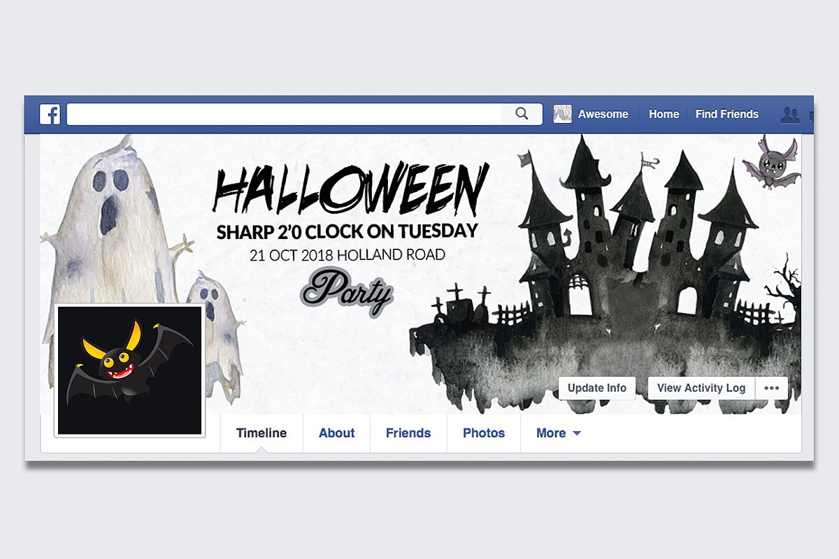 Halloween Horror Night Facebook Timeline Cover example image 1