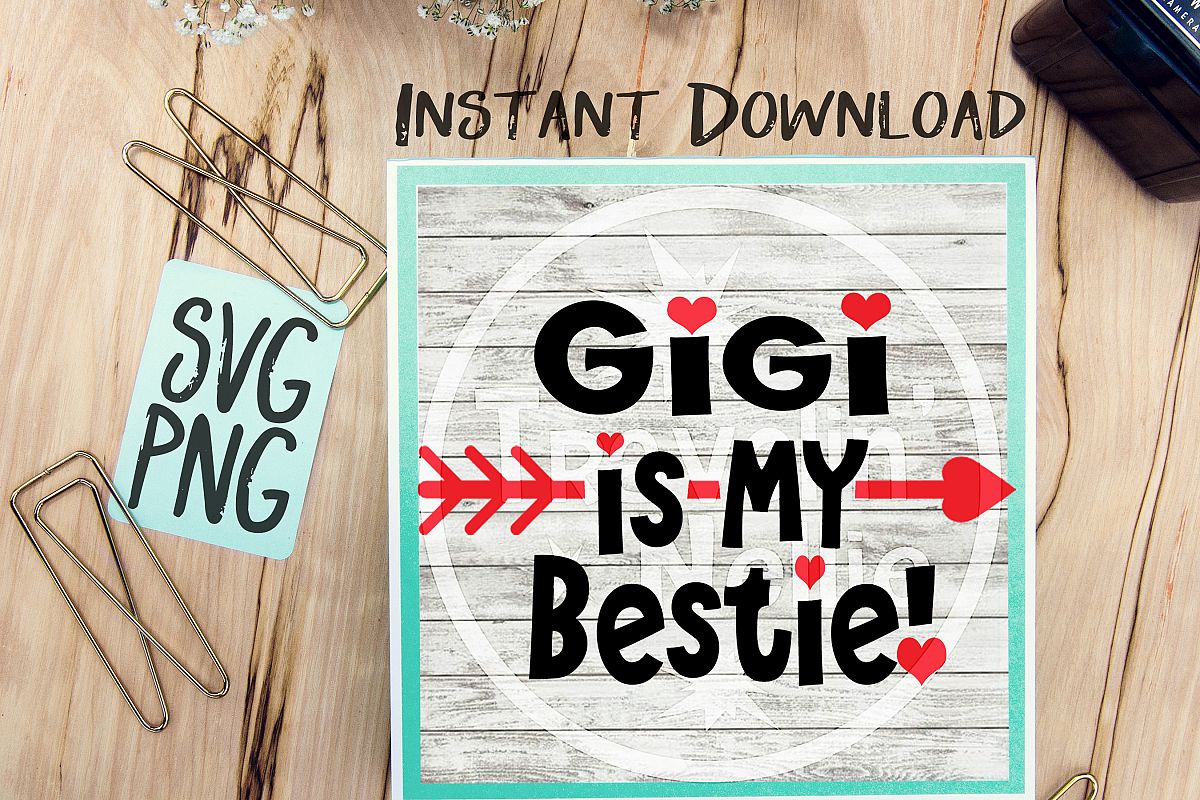 Auntie Is My Bestie SVG PNG Image Design for Cut Machines Print DIY Design Brother Cricut Cameo Cutout example image 1