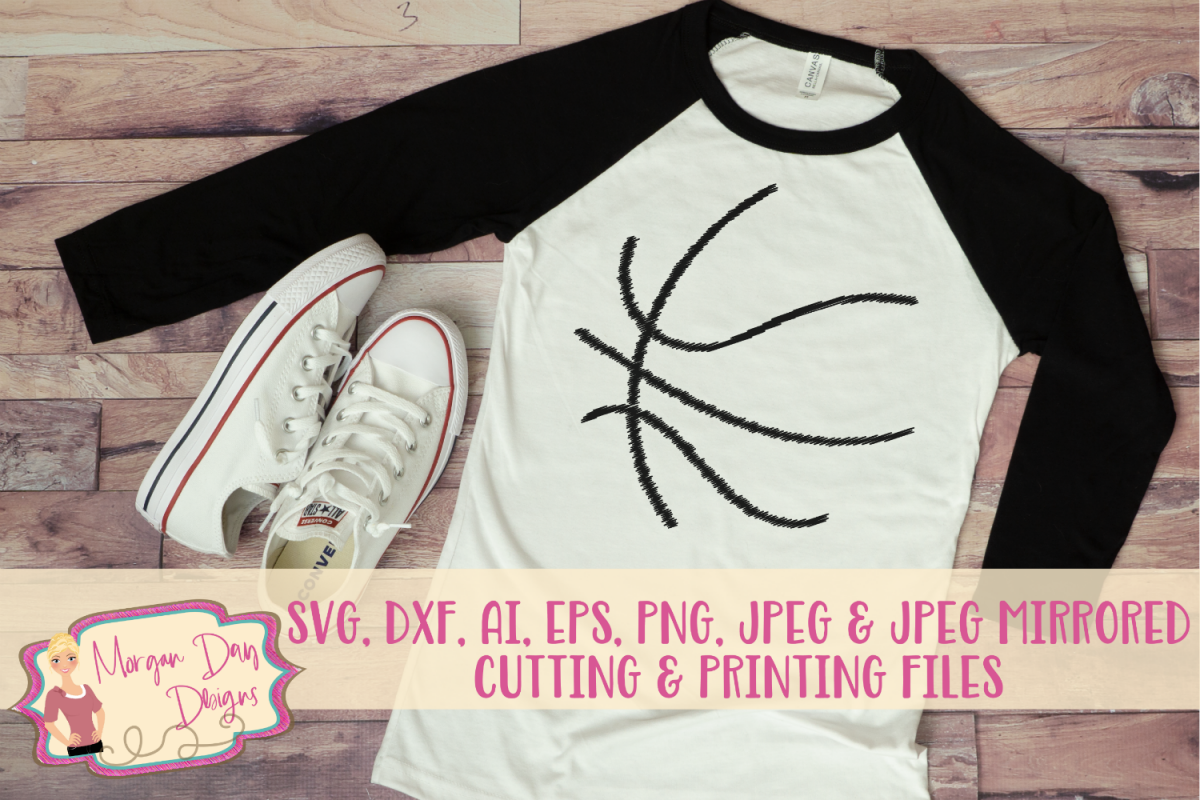 Grunge Basketball SVG, DXF, AI, EPS, PNG, JPEG example image 1