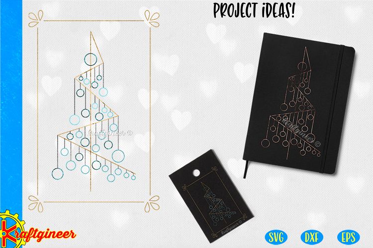 Single Line Xmas Tree SVG | Single Line SVG |Foil Quill example image 1