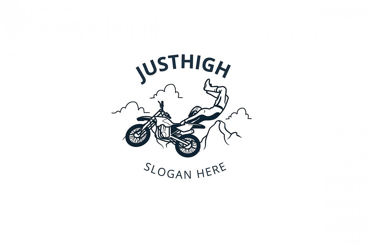 JUST HIGH MOTOCROSS LOGO example image 1