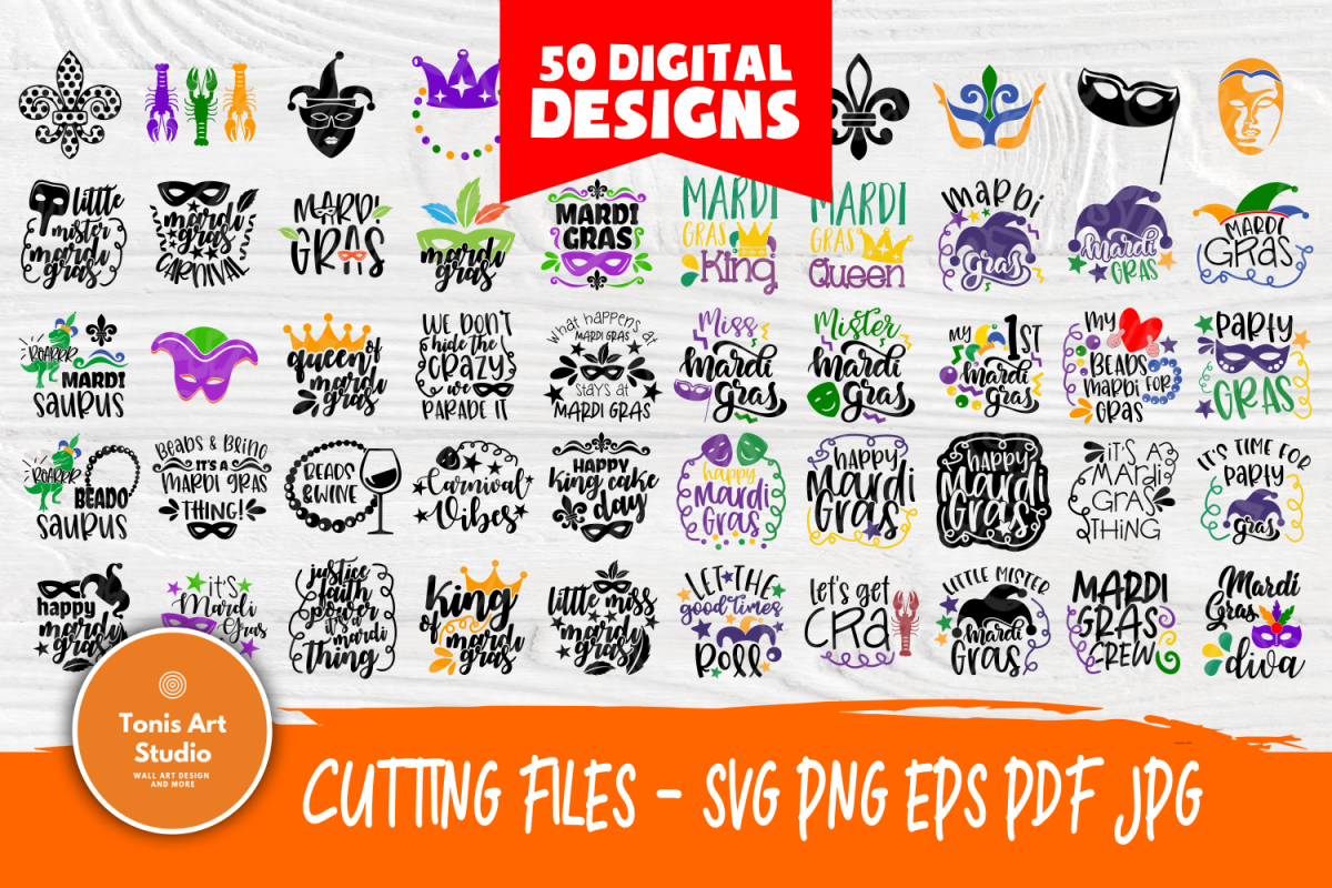Mardi Gras SVG | SVG Bundle | Cut Files | T shirt Designs example image 1
