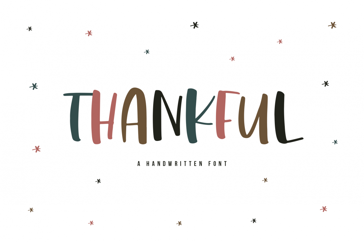 Thankful - A Cute and Chunky Handwritten Font example image 1