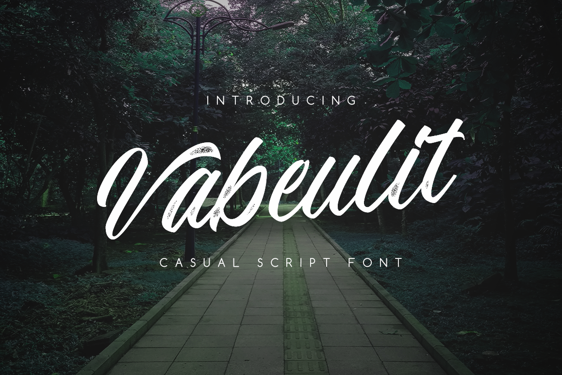 Vabeulit script font example image 1
