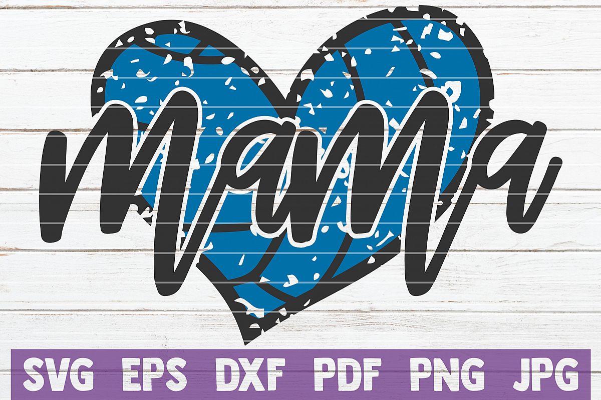 Volleyball Mama SVG Cut File | commercial use example image 1