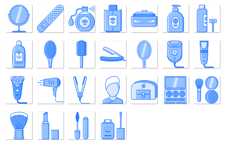 Cosmetics blue example image 1