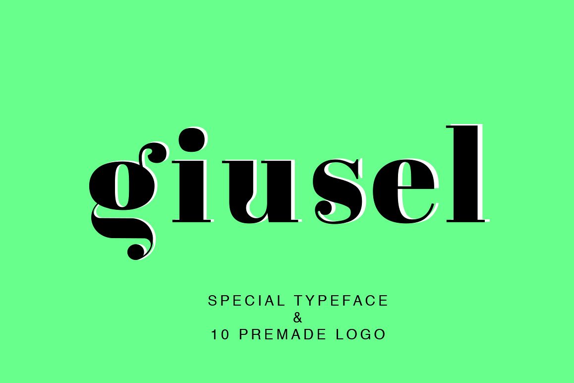 GIUSEL FASHIONABLE FONT AND 10 LOGO example image 1