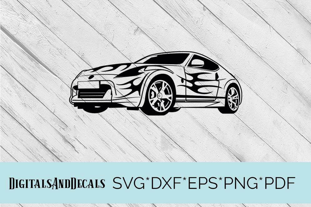 Sports Car SVG Cutting File (58335) | SVGs | Design Bundles