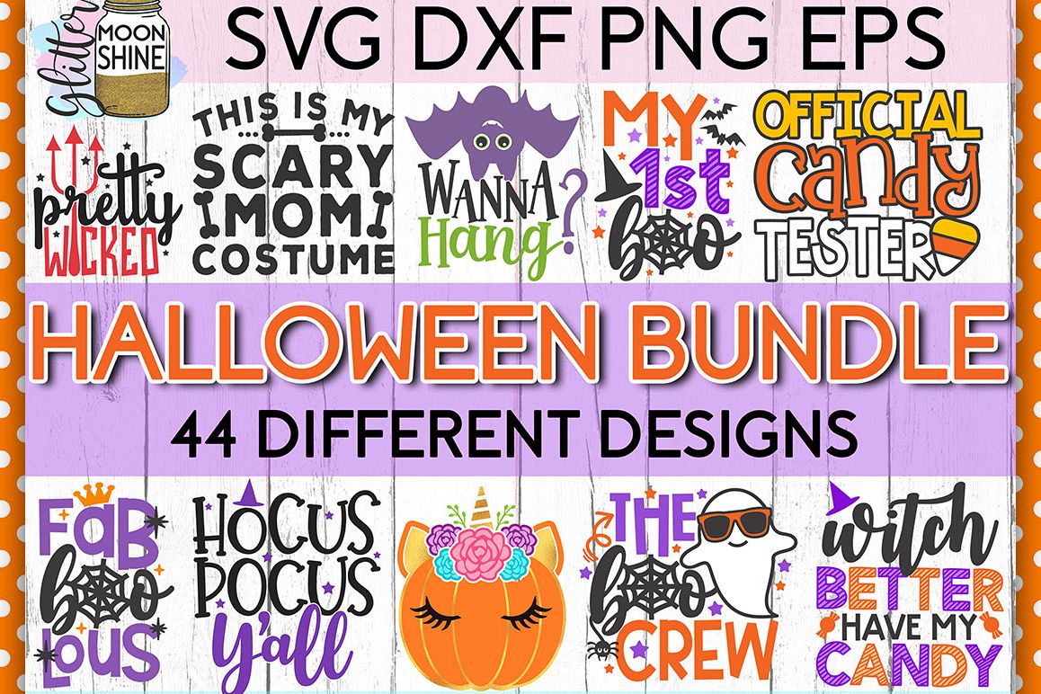 Huge Halloween Bundle of 44 SVG DXF PNG EPS Cutting Files example image 1