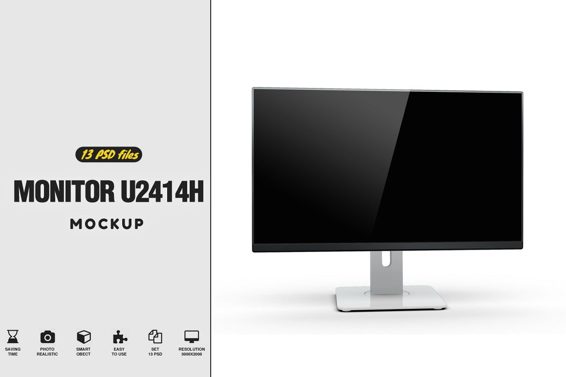 Monitor U2414h Mockup example image 1