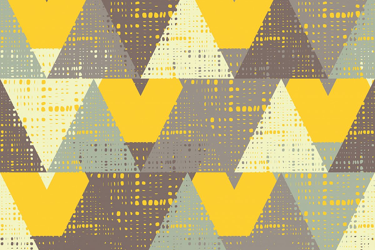 Seamless background pattern of triangles with holes. Vector illustration. Textile rapport. example image 1